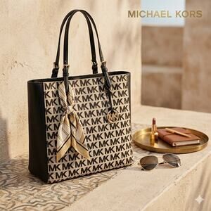 Michael Kors Jet Set North South Monogram Tote